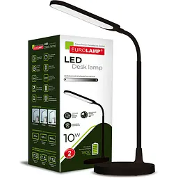 Світильник настільний Eurolamp LED 10W 4000K USB+ Battery чорний (LED-TLB-10W(black)
