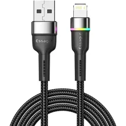Дата кабель USB 2.0 AM to Lightning 1.0m 2.4A black Essager (EXCL-XCD01)