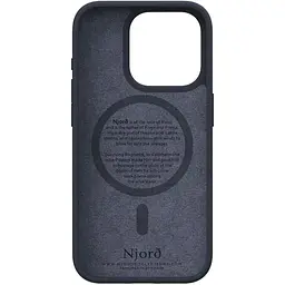 Чохол-накладка Njord Salmon Leather MagSafe Case Black для iPhone 15 Pro Max (NA54SL00) - мініатюра 3