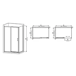 Душова кабіна без піддону Mixxus Premium Diverse SC03-100x80x195-TR хром прозоре скло 6 мм MI6865, Універсальна, прозорий, хром - мініатюра 5