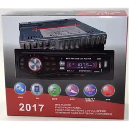 Автомагнітола 1Din з пультом 2017 MP3+FM+USB+SD+AUX - мініатюра 3