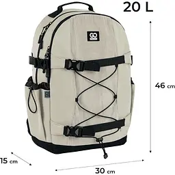 Рюкзак GoPack Education Teens 186 бежевий (GO25-186L-4) - мініатюра 3