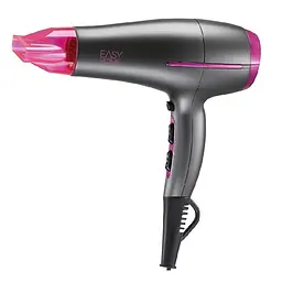 Фен з іонізацією Easy Home GT-HDi-09 2000 Вт 3 рівні обдування холодний режим концентратор 1 шт. чорний (33705-IS) - мініатюра 2