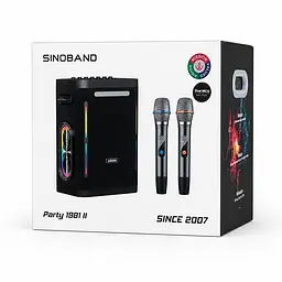 Акустика-караоке Xdobo Party 1981 II (with 2 MIC) BT5.3, 300W, AUX/TF/USB, 65W/5A input power, 20h - мініатюра 2