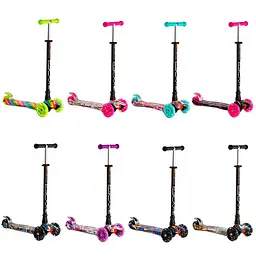 Триколісний самокат Best Scooter Skyper Maxi колеса з підсвічуванням PU 120мм (Фуксія) - мініатюра 7
