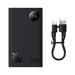 Зовнішній акумулятор Baseus Adaman 2 Metal Digital Display 20000mAh 30W Black [PPAD050001] [76248] - мініатюра 2