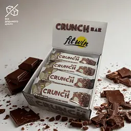 Батончик FitWin Crunch Bar 25%, 12*50 грам - Шоколад-молочна карамель