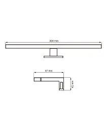 Світильник підсвітка для дзеркала Goldlux 328557 Milos Led 30 1x5W 4000K 520Lm IP44 Хром - мініатюра 2
