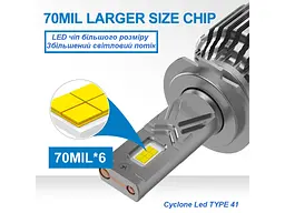 Автолампа Cyclone LED H27 5700K type 41 - мініатюра 3