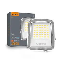 Прожектор Videx F5 30W 3000-5000-6500K 230V White (VL-F5-030CW)