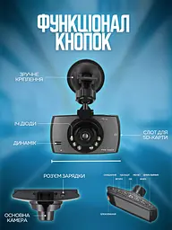Автомобільний відеореєстратор Full HD з нічним режимом, датчиком руху та оглядом 170°, чорний - найкращий вибір для вашої безпеки - мініатюра 6