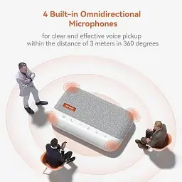 Портативний динамік Nuroum USB/Bluetooth Speakerphone AW-A15 Колонка-мікрофон для конференцій - мініатюра 2