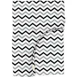 Простирадло Cosas на резинці в дитяче ліжечко 60х120 g&b zigzag, сірий (ZigGreyBlack_120)