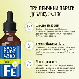 Залізо Nano Pure Labs Simply Science Bioavailable Iron FE 60мл - мініатюра 4
