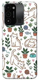 TPU чохол Demsky Cats pattern для TECNO Spark 8C