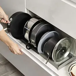 Розсувний тримач для зберігання кришок Dish Rack з неіржавкої сталі - мініатюра 5