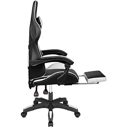 Крісло геймерське Kruger&Matz GX-150 з підставкою для ніг Black/White - мініатюра 5