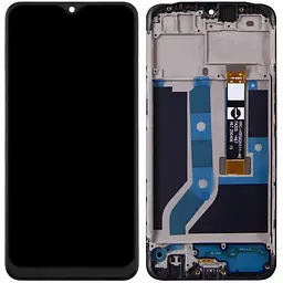 Дисплей Oppo A5s чорний, оригінал PRC, з рамкою