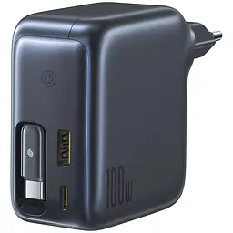 МЗП Baseus EnerCore CJ11 PD100W+QC3.0 with retractable cable (1USB-A/2C) (E0120M) Cluster Black - мініатюра 3