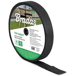 Стрічка садова BRADAS 25м для стабілізації дерев, TREE SUPPORT 30мм TYTS3025/BK