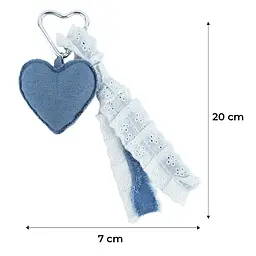 Брелок-підвіска Kite Сердечко денім (K26-3002-32) - мініатюра 2