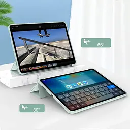 Чохол-книжка BeCover Tri Fold Soft TPU Silicone для Apple iPad Pro 12.9 2020/2021/2022 Light Green (711738) - мініатюра 3