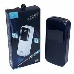 Універсальна зарядна батарея Konfulon Joko J12 Power Bank 20000Mah 22,5W (Чорний) - мініатюра 2