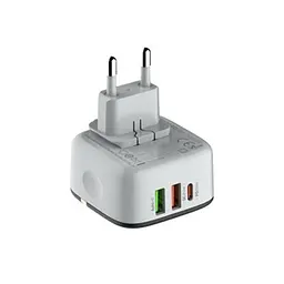 Зарядний пристрій Ldnio A3513Q 2 USB/ Type-C QC PD 33W чорний + кабель USB to Type-C - мініатюра 3
