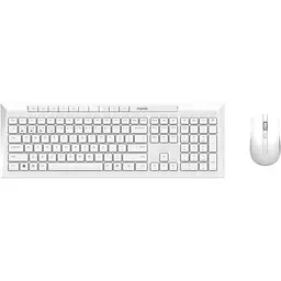 Комплект RAPOO 8210M Multi-mode Wireless Keyboard & Mouse Desktop Set white (13588)