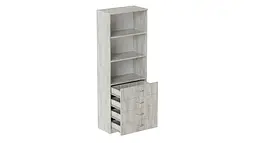 Шафа Анжело Ferrum-decor на 3 полиці з 4 ящиками 1900x700x380 ДСП Бетон 16 мм (FRD-105024)