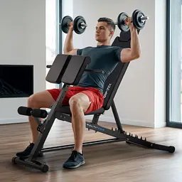 Лавка тренувальна Gymtek XL800 з еспандерами та партою Скотта - мініатюра 9