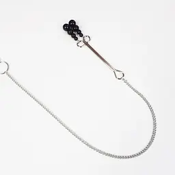 Затискачі для сосків та клітора з чорними намистинами Art of Sex - Nipple and clit clamps black Pearl - мініатюра 5