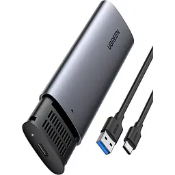 Кишеньковий адаптер SSD Ugreen CM400 USB-C to M.2 NGFF 5G Enclosure A TO C Cable 50 cm (10903) - мініатюра 2