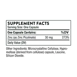 Цинк піколінат, Zinc Picolinate 30 mg - 180 caps - мініатюра 2