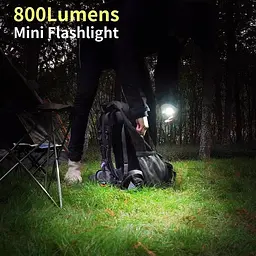 Ліхтар-брелок світлодіодний портативний COB 500 з карабіном та магнітом - мініатюра 7