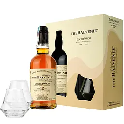 Віскі Balvenie Double Wood 12 yo Single Malt Scotch Whisky 40% 0.7 л + 2 склянки