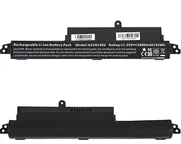 Акумулятор Asus A31N1302 (X200CA, X200MA, X200LA, F200CA) 11.25V 2800 mAh Black (LG/ Samsung/ Sanyo)
