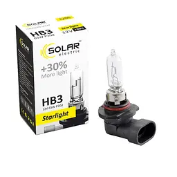 Галогенова лампа Solar HB3 12V 65W P20d Starlight +30%(1205)