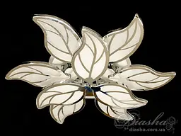 Люстра стельова LED Diasha 8028/6+3HR, 140W, 3200K-6500K, хром, сучасний стиль з пультом та диммером