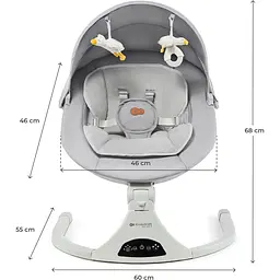 Крісло-гойдалка Kinderkraft Tulsy Gray (KBTULS00GRY0000) - мініатюра 5