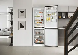 Холодильник із нижньою морозильною камерою Haier А+ NF інвертор зона свіжості сріблястий (HDW1618DNPK) - мініатюра 3