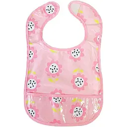 Дитячий слинявчик клейончатий MGZ-0601(Pink) на липучці