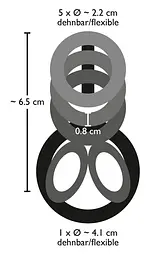 Ерекційне кільце Bad Kitty Cock Ring чорне - мініатюра 5