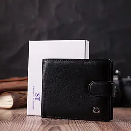 Чоловічий шкіряний гаманець ST Leather 12х10х2 см acs0028300 - мініатюра 9