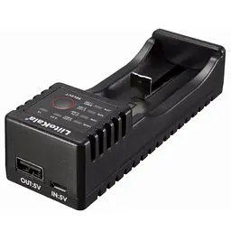 Зарядний пристрій для акумуляторів Liitokala 1 Slot, LED дисплей, USB, Li-ion/Ni-MH/Ni-Cd/AA/ААA/AAAA/С (Lii-100)