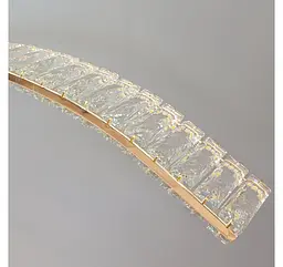 Сучасна підвісна LED-люстра Artlight 523-1200-1-D-GD золота лінійна хвиля з кришталем, пультом та регулюванням яскравості - мініатюра 6