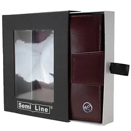 Гаманець жіночий шкіряний Semi Line RFID Dark Red (P8261-2) - мініатюра 4