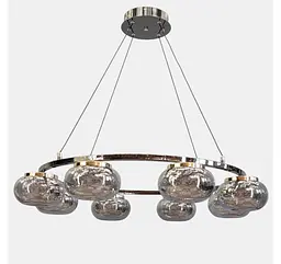 Світлодіодна люстра підвісна Artlight LQ7125-8 з вісьма графітовими плафонами, 50W - мініатюра 3