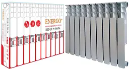 Радіатор біметалевий секційний Energo Bideep 500/96 (кратно 10), Білий - мініатюра 2