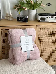 Плед Dushka Home Велюровий 21790 200х230 см рожевий - мініатюра 3